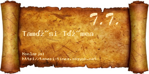 Tamási Tímea névjegykártya